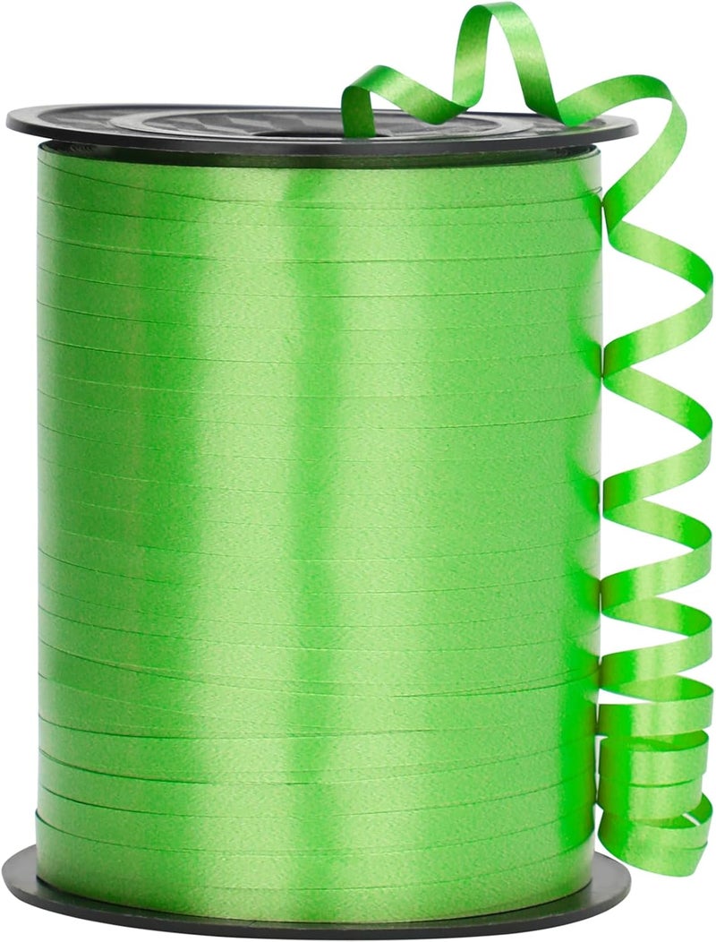 OMISELIO Lime Green Curling Ribbon - 500 Yard Apple Green, Perfect for Gift Wrapping, Balloons, Holidays - Image 1